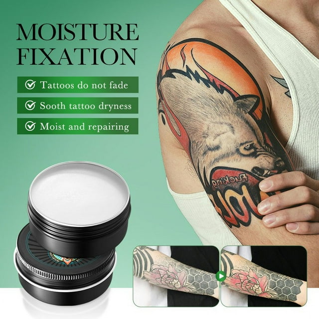 Crema hidratante y fijadora para el cuidado del color de los tatuajes.