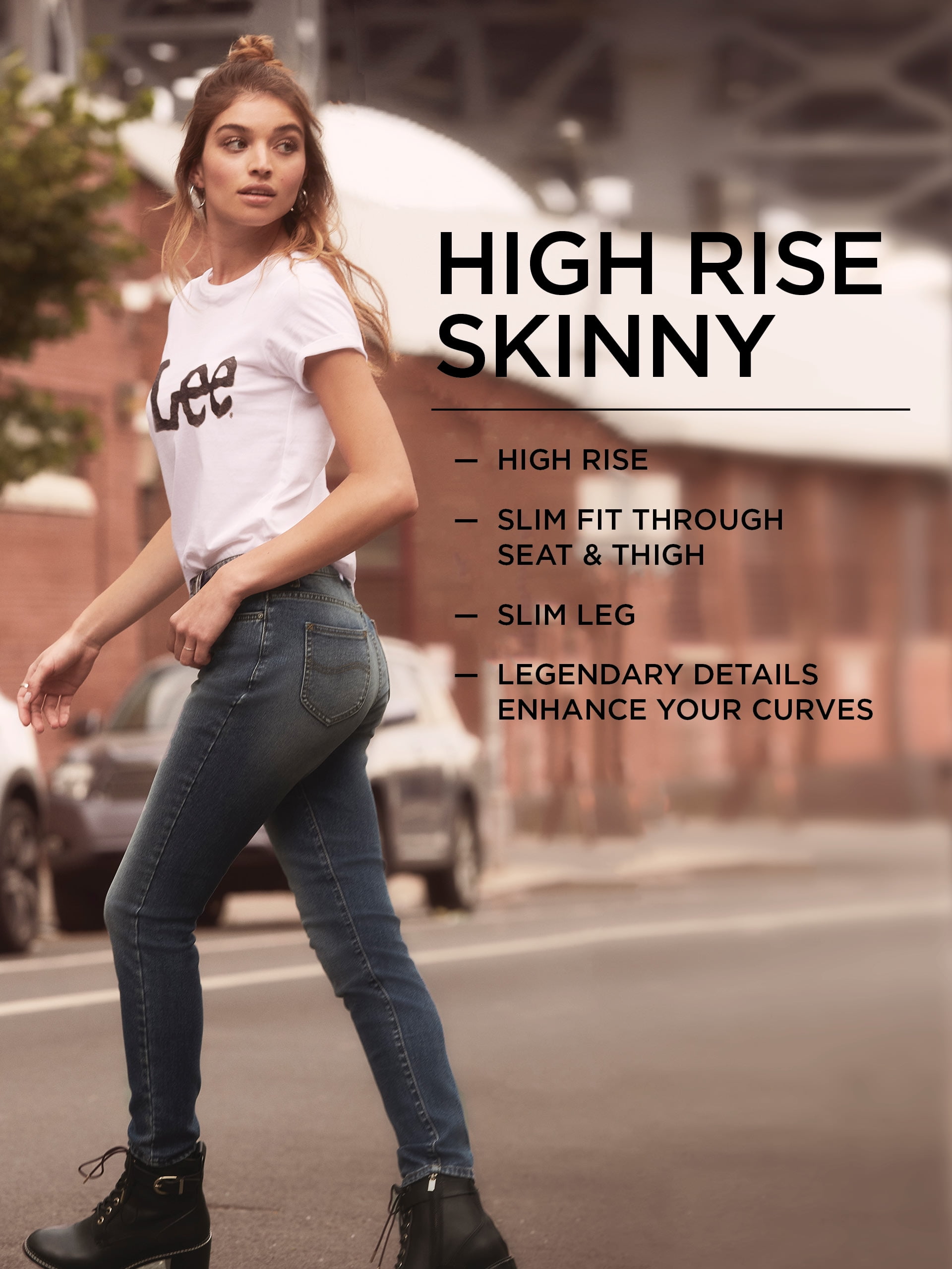 Lee Women's Heritage High Rise Skinny Ankle Jean