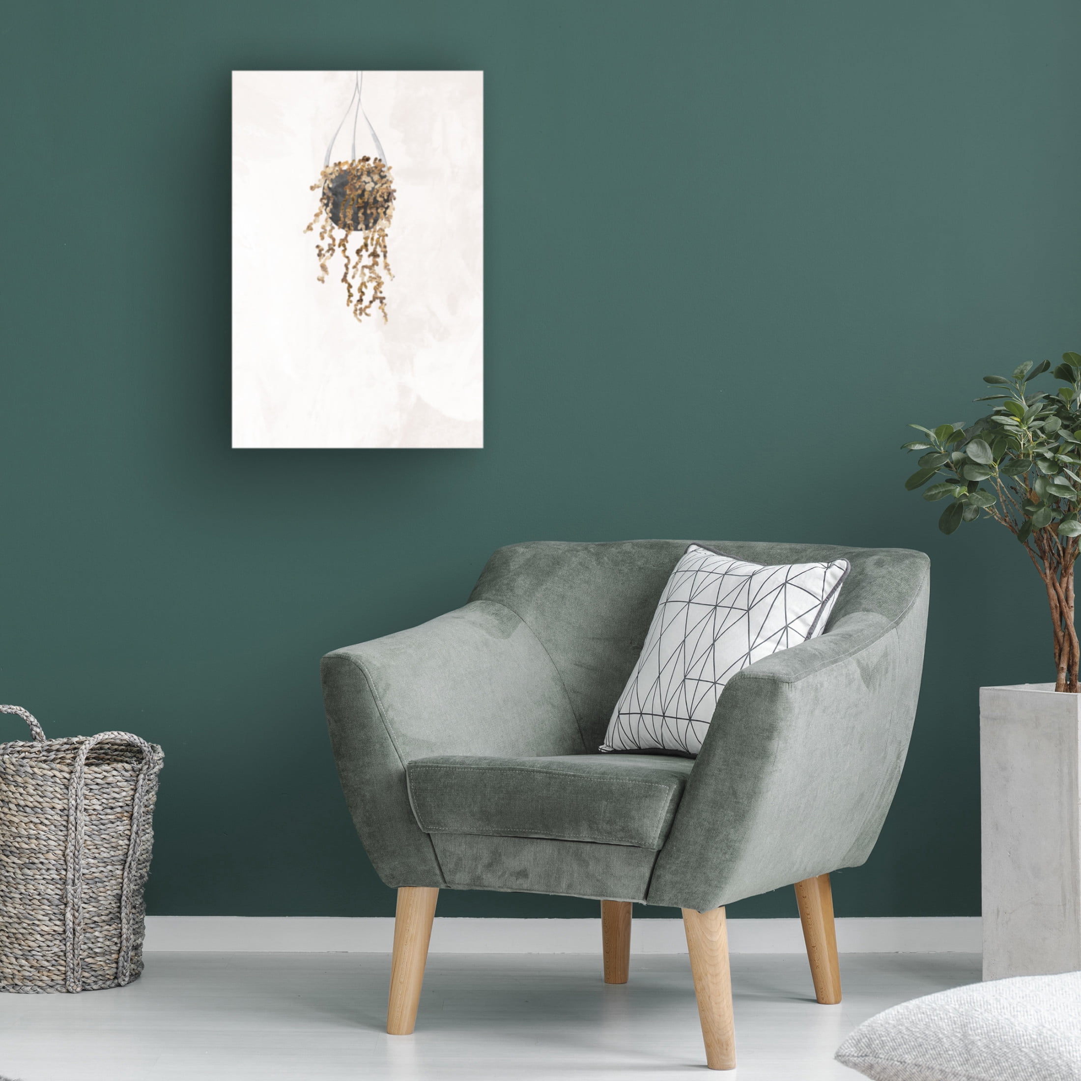 Trademark Fine Art Sarah Manovski  Black and gold house plant 2 Canvas Wall Art