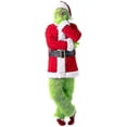 thumbnail image 1 of Christmas Adult Grinch Costume Kids Santa Claus Costume Men And Women 7 Pcs Costume Set Including Mask_y zhangyuxiang LED, 1 of 2