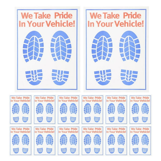 60pcs White Car Paper Floor Mats Disposable Auto Floor Mats Vehicles Floor Covers Protector Detailing Detail Wash Temporary