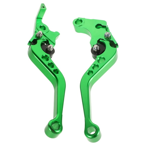 Green Motorcycle Brake and Clutch Levers Set for Enhanced Control and Stylish Design 2pcs