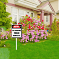 thumbnail image 7 of Kurmntregon No Dumping Sign With Stake No Dumping Yard Sign No Dumping Tires In Dumpster Yard Sign 0.4 Aluminum Garden Ground Sign Porch Farmhouse Neighbor Ranch Farm Courtyard, 7 of 7