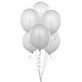 thumbnail image 1 of 72 Latex Balloons 12" with Clips and Curling Ribbon - Silver, 1 of 1