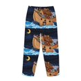 thumbnail image 5 of Haiem Ocean Scene with Noah's Ark Women's Pajama Pants Ultra Lightweight Pjs Bottoms Sleepwear Bottom Pants With Pocket Drawstring-Large, 5 of 9