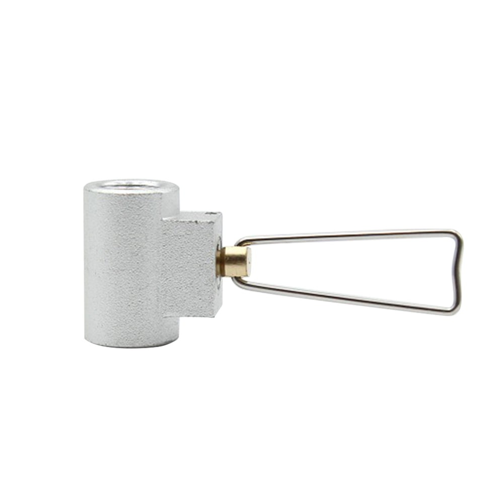 Outdoor Camping Gas Tank Valve Adapter Refill Cartridge Converter (Silver)