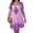 Purple, variant on Cuteduck Women’s V-Neck Short Sleeve Casual Midi Dress – Boho Print, Loose Fit Flowy A-Line Sundress – Summer Beach & Everyday 1X-5X