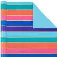 thumbnail image 2 of Hallmark All Occasion Reversible Wrapping Paper Bundle - Rainbow Stripes and Solid (3-Pack: 75 sq. ft. ttl.), 2 of 7
