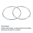 thumbnail image 5 of 50mmx57mm Dia 304 Stainless Steel O Ring Seamless Welded O-Ring for DIY 10 Pack, 5 of 5