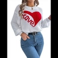 thumbnail image 1 of Suéter de San Valentín para Mujer, Jersey de Punto con Corazón, Larga, Informal. XL, 1 of 10