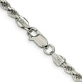 thumbnail image 3 of Primal Silver Sterling Silver Rhodium-plated 3mm Diamond-cut Rope Chain, 3 of 4