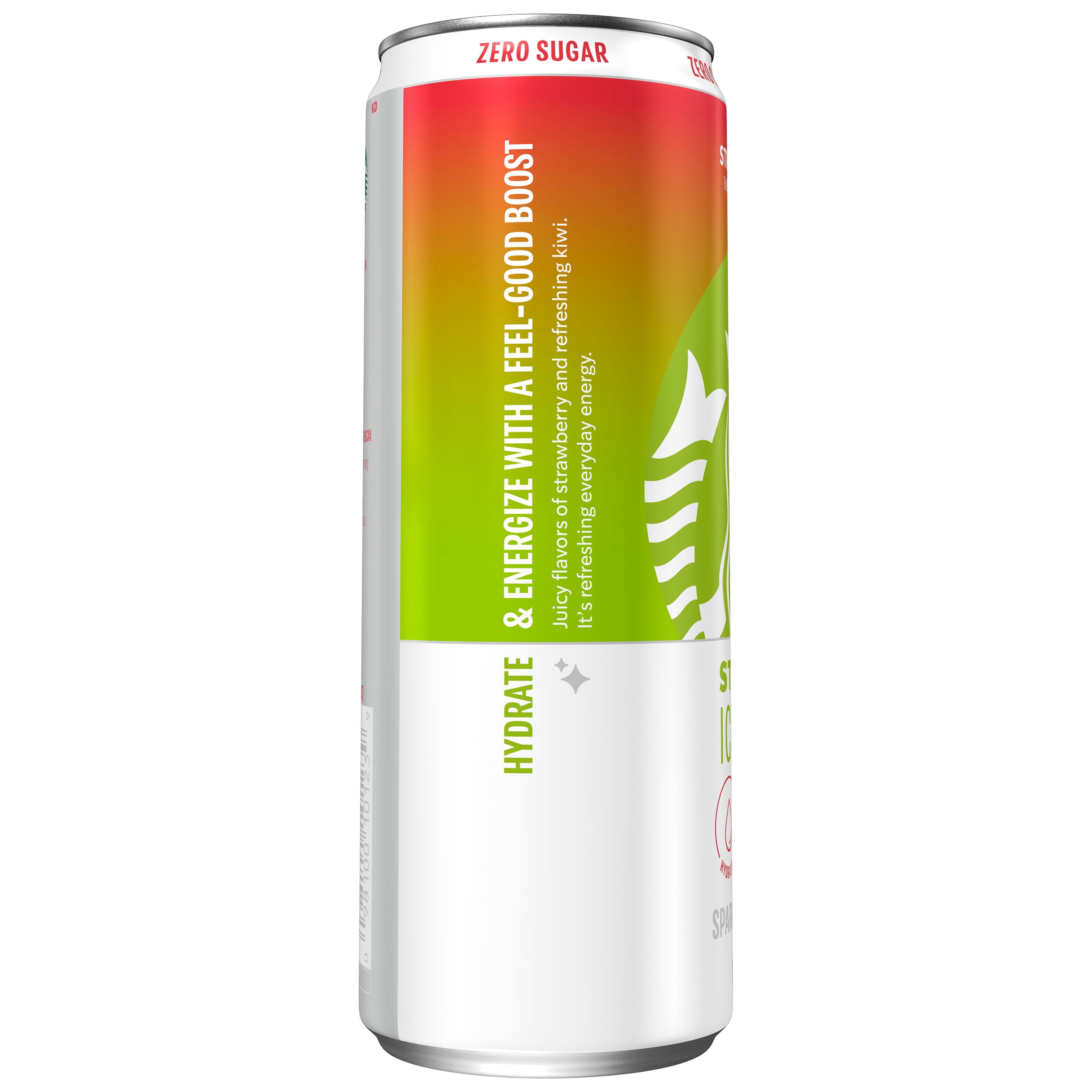 Starbucks Iced Energy Drink, Strawberry Kiwi, Zero Sugar Energy Drink, 12 oz Cans, pack of 12