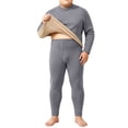thumbnail image 2 of Abomasnow Plus Size Thermal Underwear for Men Heavyweight Stretch Warm Fleece Lined Tops and Long Johns S-4XL, 2 of 7