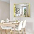 thumbnail image 5 of Arched Wall Mirror 24x20 Inch Black Metal Frame Tempered Glass Large Decorative Crystal Clear Shatterproof Mirror for Entryway Living Room Mantel Bathroom, 5 of 9