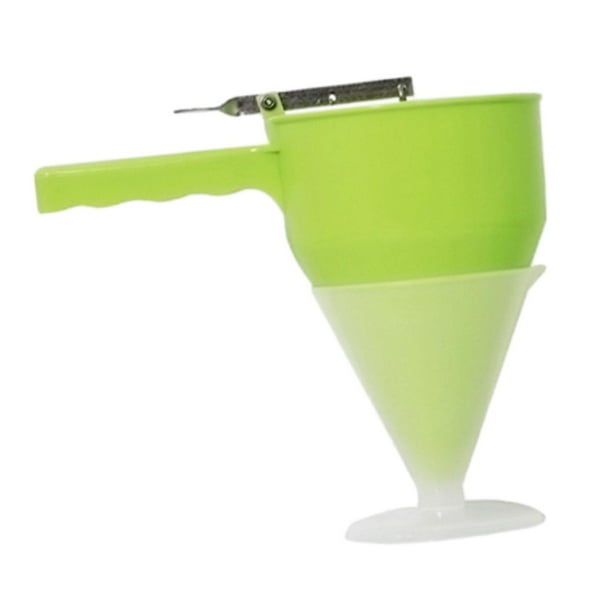 Embudo dosificador de para panqueques, utensilio para hornear con base para verter velas, dispensador de para magdalenas y bolas de pulpo
