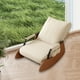 thumbnail image 1 of Mecedora de jardín, sofá perezoso, Base de madera moderna, cómodo sillón reclinable, sofá perezoso informal para oficina, dormitorio, hogar al aire blanco y cafe, 1 of 10