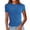 Blue, variant on Women's Crew Neck Short Sleeve Tees Slim Fit T Shirt Basic Tops(Green,L)