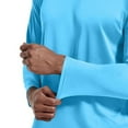 thumbnail image 6 of BRDFRL Swim Shirts for Men Rash Guard Long Sleeve UPF 50+ UV Protection Sun Block SPF Cool Athletic Gym Tee Shirts for Men Hiking Running Sky Blue 2XL, 6 of 6