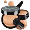 thumbnail image 1 of Mushroom Head Air Cushion CC Cream - BB Cream Foundation Maquillaje Corrector hidratante Base de cojín de larga duración completa Autoajustable para pieles maduras y todo tipo de piel (Profundo medi, 1 of 5