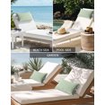 thumbnail image 6 of Pack of 4 Outdoor Lumbar Pillow Covers 12x20 Inch, Sage Green Striped Waterproof Throw Pillow Covers Set, Modern Simple Farmhouse Beige Indoor&Outdoor Decorative Cushion Cases for Patio Porch Car, 6 of 7