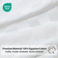 thumbnail image 7 of King Size Striped Fitted Sheet Only White Color, 100% Egyptian Cotton 600 Thread Count, 16" Deep Pocket Premium Cotton Mattress Sheet (1 Bottom Sheet Only), 7 of 7