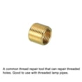 thumbnail image 5 of Uxcell M12 to M10 Sleeve Reducing Nut 10mm Long Threaded Hollow Tube Adapter Brass Coupler Connector 5 Pack, 5 of 5