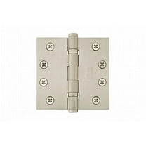 Emtek 94014US15 4 x 4 in. Square Steel Heavy Duty Ball Bearing Hinges, Satin Nickel - Set of 2