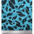 thumbnail image 1 of Soimoi Blue Cotton Duck Fabric Star Anise Fruits Printed Craft Fabric by the Yard 42 Inch Wide, 1 of 1
