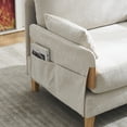 thumbnail image 6 of 3-In-1 Convertible Sleeper, Foldable Sofa Bed Recliner, Mid-Century Modern Decor, Suitable for Small Spaces, with Three Pillows, Can Be Placed in The Bedroom Study Room (Beige), 6 of 9