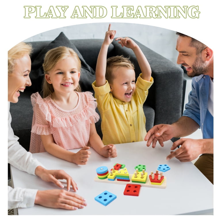 Keyahappy Wooden Shape Sorting & Stacking Puzzle photo 6