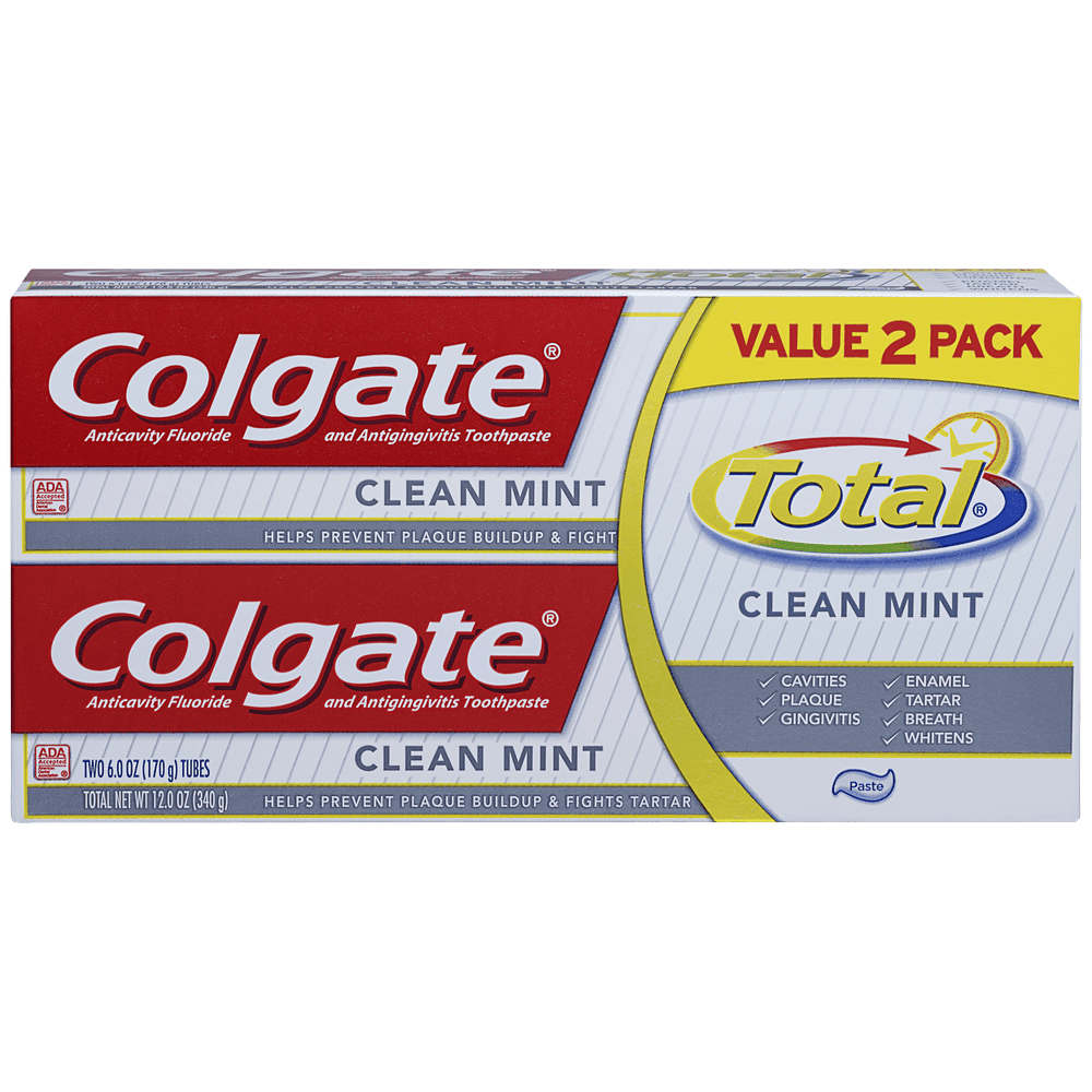 Colgate Total Clean Mint Toothpaste Twin Pack 12 ounce
