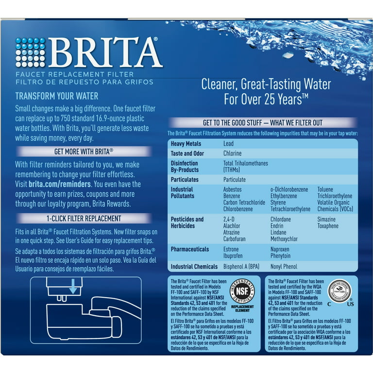 Brita FF-100 faucet water filtration system +2 new replacement filters -  household items - by owner - housewares sale