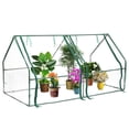 thumbnail image 3 of Green Outdoor Waterproof Portable Plant Greenhouse with 2 Clear Zippered Windows, 3 of 8