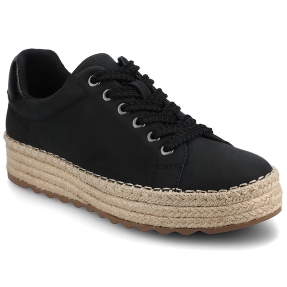 Journee Women's Cosima Esapdrille Round Toe Lace Up Sneakers