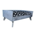thumbnail image 2 of Iconic Pet Large Raised Wooden Pet Bed with Removable Cushion, Antique Gray, 2 of 5