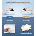 thumbnail image 4 of COOKCOK Pain Relief Cooling Pillow for Neck Support, Adjustable Cervical Pillow Cozy Sleeping, Odorless Ergonomic Contour Memory Foam Pillows, Orthopedic Bed Pillow for Side Back Stomach Sleeper, 4 of 7