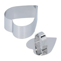 Heart Shape Cake Ring Mold - Stainless Steel Dessert & Pastry Cutter 4x8x7.5cm