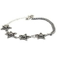 thumbnail image 2 of Cadena joyería de adorno de 4 estrellas accesorios de joyería de moda elegante pulido fino Hugo Pulsera del encanto de la estrella de las mujeres, 2 of 6
