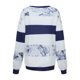thumbnail image 2 of Gibobby Tirantes Para&nbsp;Camisa Sudadera con cremallera Rayas Mujer Manga Floral Blusa larga Estampado Blusa de mujer（Azul， XXXL), 2 of 5