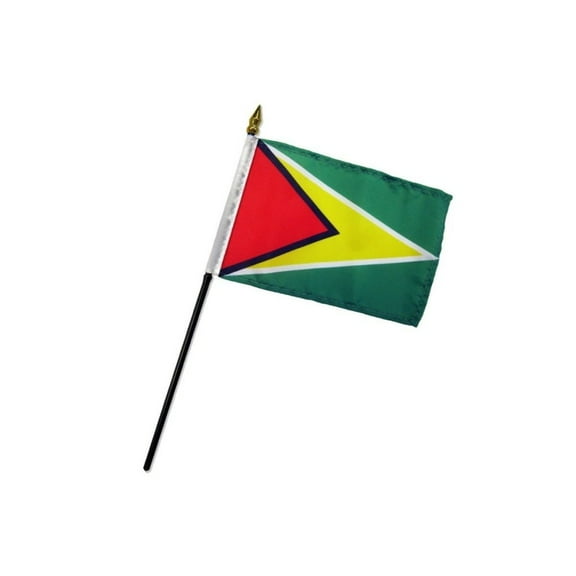 Guyana 4x6in Stick Flag