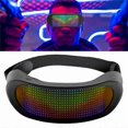 thumbnail image 3 of Light Up Glasses Luminous LED Mask Bluetooth LED Shining Glasses Electronic Visor Glasses for Party, 3 of 5