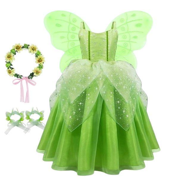 Disfraz de princesa de Disney para niñas, Tiana de Halloween, Jasmine, Tinkerbell, Frozen, Anna, regalo de cumpleaños Fivean unisex