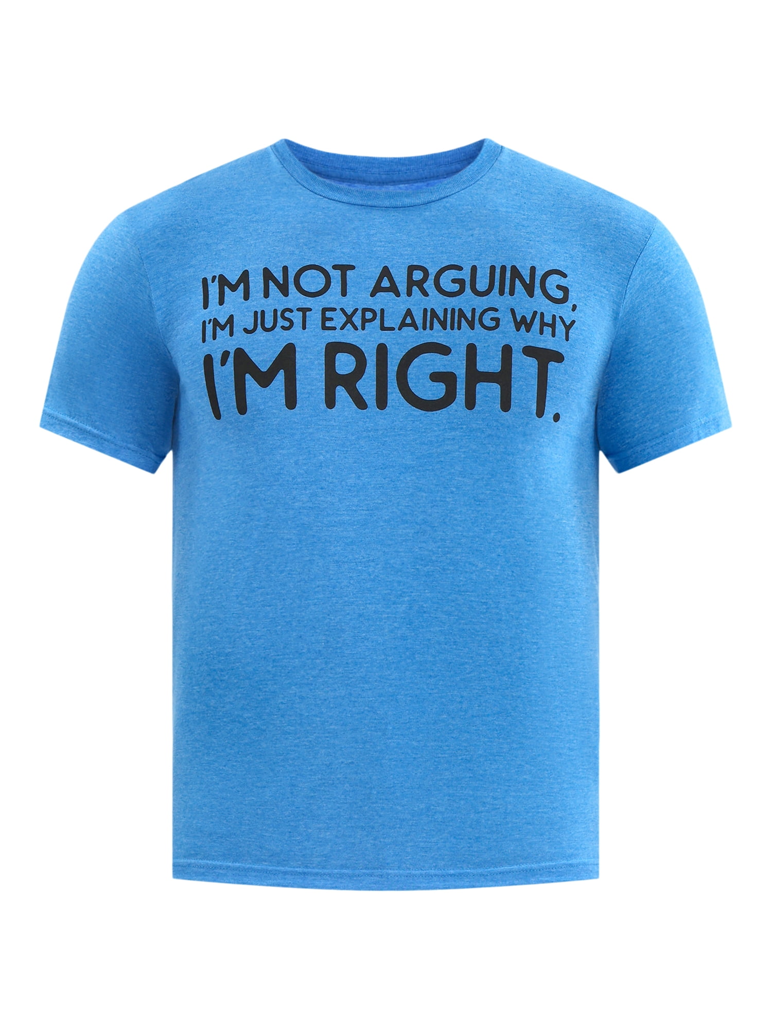 I'm Not Arguing Men's and Big Men's Graphic Tee with Short Sleeves, Sizes S-3XL