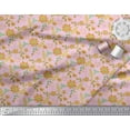 thumbnail image 3 of Soimoi polyester Crepe Fabric Leaves & Aster Floral Print Fabric by Yard 52 Inch Wide, 3 of 3
