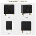 thumbnail image 4 of Kojooin Modern Three-Drawer Recessed Vanity Table with Wooden Storage Cabinets and Metal Accents for Bedrooms, Living Rooms, Or Entryways, 4 of 7