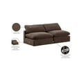 thumbnail image 2 of Meridian Furniture Comfy Brown Velvet 2-Pc. Modular Sofa, 2 of 10