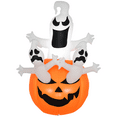 thumbnail image 3 of HOMCOM 6FT Inflatable Halloween Jack-O-Lantern and Ghosts, Inflatable Outdoor LED Yard Display, Built -in LED, 3 of 10