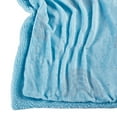 thumbnail image 4 of Your Zone, Rainbow Sherpa Throw, Teal, 50”x 60”, Glimmer, Machine Washable, 1 Piece, 4 of 5