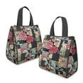 thumbnail image 2 of Pioneer Flower Floral Print Pattern Insulated Lunch Bag for Women & Adults,Large Portable Soft Cooler Lunch Bag,Thermal Food Storage Tote with Pearl Cotton,8.66L,8.75x5.75x9.5 Inch, 2 of 6