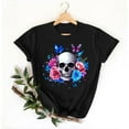 thumbnail image 4 of Busydd Womens Fall Tops Trendy Halloween Graphic Tees for Women Casual Comfy Round Neck Cotton Womens T Shirts Summer Short Sleeve Going Out Tops S, 4 of 4